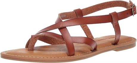 US 8  Essentials Women's Casual Strappy Sandal, Tan