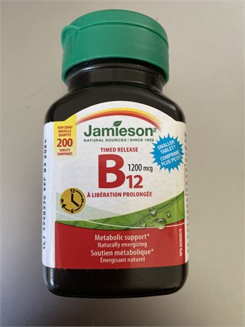 Jamieson B12 - 200 tablets - timed release