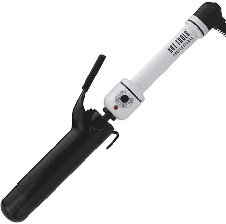 Hot Tools HTBW46 Spring Curling Iron, Black/White, 1 1/4-Inches
