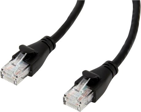 10 Foot (3 Meters) Basics RJ45 Cat-6 Ethernet Patch Internet Cable, Black