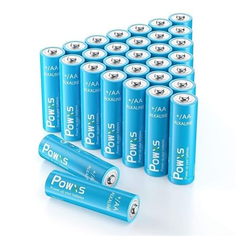 POWXS AA 1.5 Volt High Performance Alkaline Batteries-5 Pack