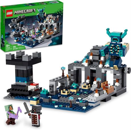 LEGO Minecraft The Deep Dark Battle Set, 21246 Biome Adventure Toy, Ancient City