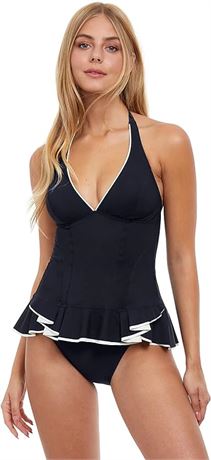 US 46 Profile by Gottex Womens Belle Curve Halter Tankini
