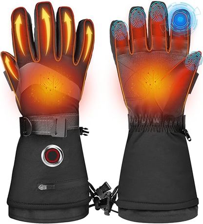 MED - LATITOP Heated Gloves for Men Women, 7.4V 22.2WH Rechargeable Battery Heat
