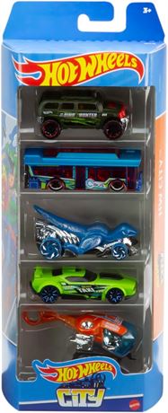 Hot Wheels 5-Car Pack of 1:64 Scale Vehicles