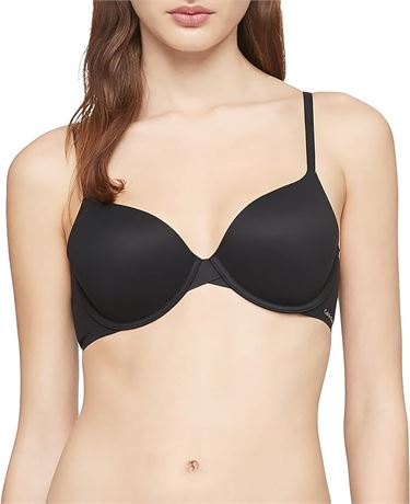 30D Calvin Klein Women's Perfectly Fit Lightly Lined T-Shirt Bra, Black
