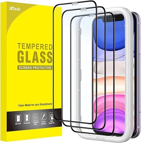 JETech Full Coverage Screen Protector for iPhone 11/XR 6.1-Inch