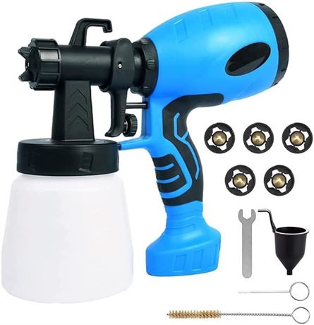 550W Electric Spray Gun, Home Paint Sprayer, 1200ml Container, 5 Copper Nozzles