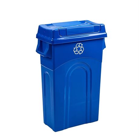 United Solutions Highboy Recycling Bin with Swing Lid, 23 Gallon