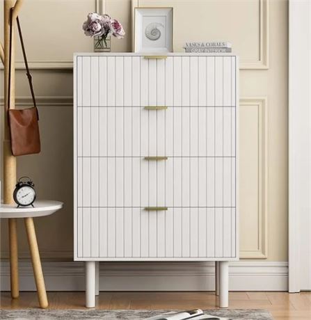 UEV Chest of Drawers, Storage Unit with 4 Drawers, Marble Color Ceiling