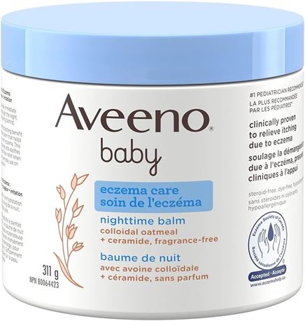 Aveeno Baby Eczema Care Nighttime Moisturizing Balm, 311g