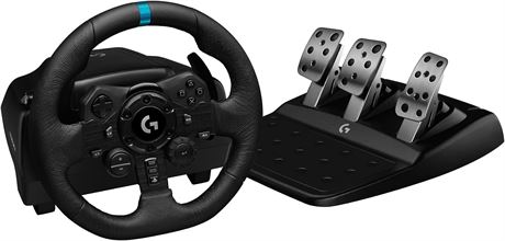 Logitech G923 Racing Wheel and Pedals, TRUEFORCE up to 1000 Hz Force Feedback,