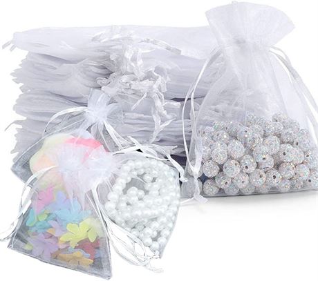 100 PCS Organza Bags 3x4 inche, Jewelry Bags,Drawstring Bags, Gift Bags