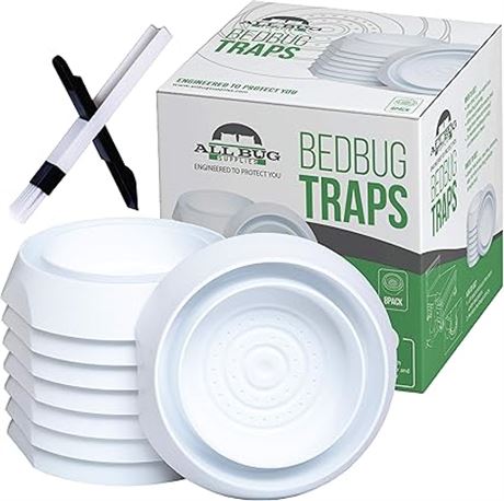 Bed Bug Interceptors (8 Pack) Insect BedbugTraps for Beds and Furniture