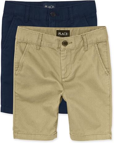 SZ 7 - The Children's Place Boys Uniform Chino Short, Pack of Two