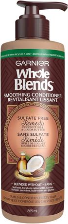 355ml Garnier Whole Blends Sulfate Free Conditioner for Frizzy Hair Coconut Oil
