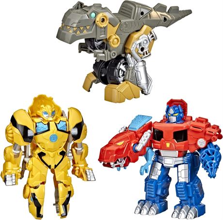 3-Pack Transformers Primal Team-Up with Optimus Prime, Bumblebee, and Grimlock