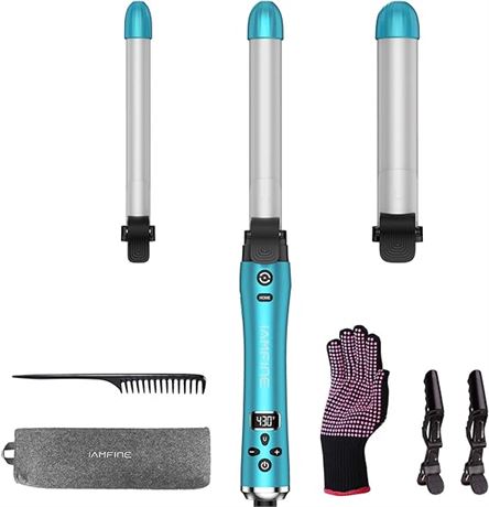 3 in 1 Auto Rotating Hair Curling Wand - IAMFINE Automatic Rotating Curling Iron