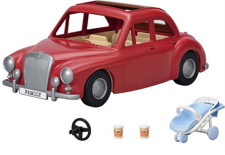 Calico Critters Family Cruising Car Red
