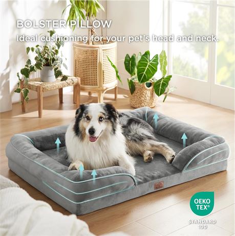 42x32x7 Inches Bedsure Orthopedic Dog Bed Extra Large - XL Dog Bed Waterproof,