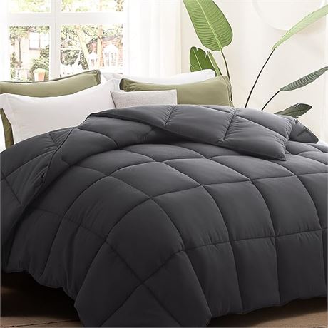 All Season King Size Comforter -Soft Quilted Down Alternative Breathable Duvet I
