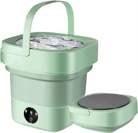 InciFuerza Portable Washing Machine, Mini Washer, 6.5L Foldable, Green