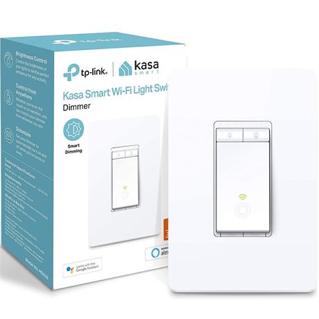 Kasa Smart Single Pole Dimmer Switch by TP-Link (HS220) -Dimmer Light Switch