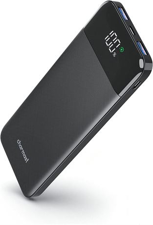 Charmast Portable Charger, USB C Power Bank, 3A Fast Charging 10000mAh LED