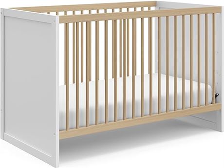 Storkcraft Calabasas 3-in-1 Convertible Crib (White with Driftwood)