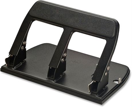 Officemate Heavy Duty 3 Hole Punch with Padded Handle, 40-Sheet Capacity, Black