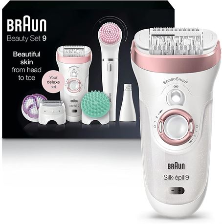 Braun Epilator Silk-épil 9 9-985, Facial Hair Removal for Women, MISSING FACESPA