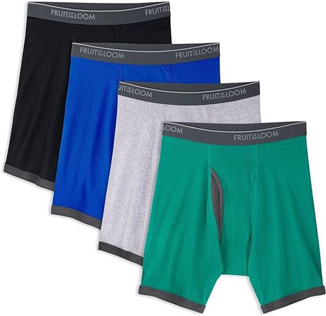 LRG - Fruit of the Loom mens Coolzone Boxers, 4 Pack, Assorted