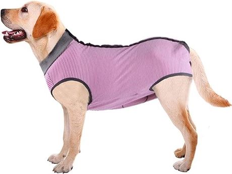 Large - Lianzimau Dog Surgical Recovery Suit Onesie Breathable Abdominal Wounds
