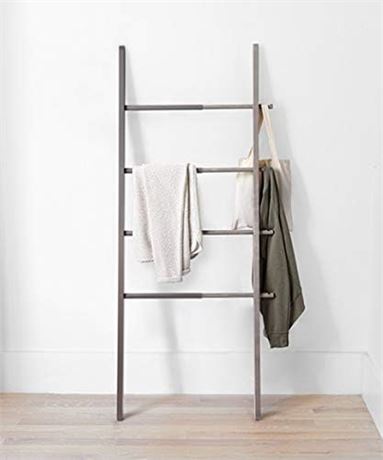 60in Tall Umbra Hub Ladder, Expandable Freestanding Rack, Bathroom Towel Holder