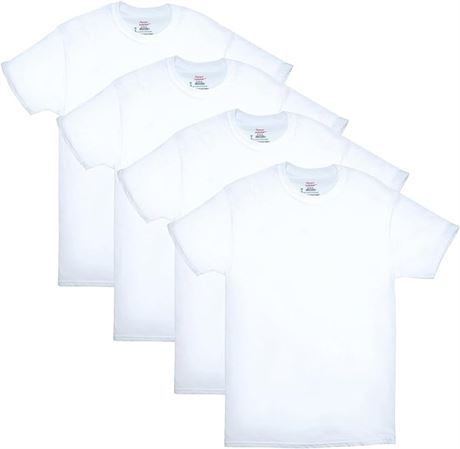 XL - Hanes Men's 4 Pack FreshIQ Crewneck Undershirt
