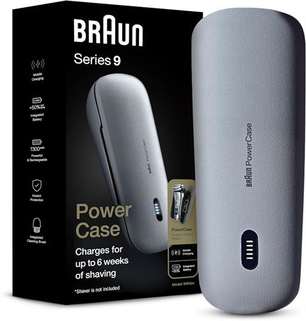 Braun Powercase, compatible with Braun Series 8 and 9 Electric Shavers