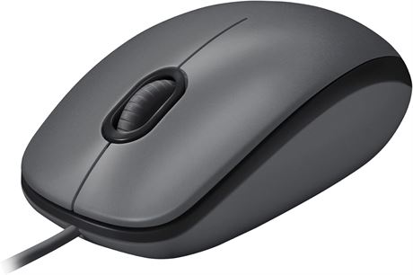 Logitech M100 Mouse - Optical - Cable - 3 Button(s) - Black - USB - 1000 dpi