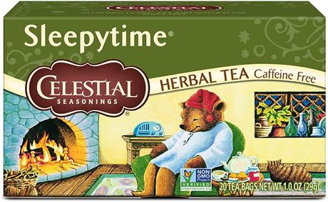 Celestial Seasonings Sleepytime Tea Herbal Wellness Tea, 20 Tea Bags per Box