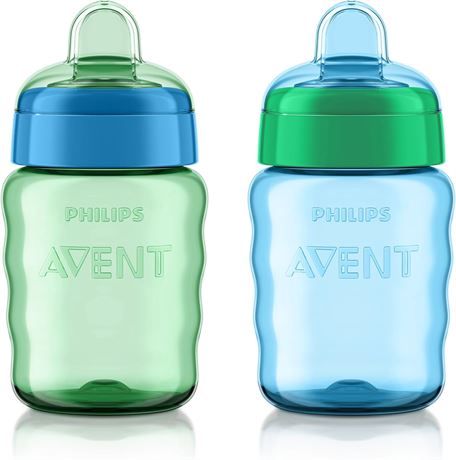 Philips Avent My Easy Sippy Cup 9oz, Blue/Teal, 2pk, SCF553/25