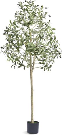VEVOR Artificial Olive Tree, 5 FT Tall Faux Plant, Secure PE Material & Anti-Tip