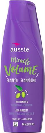 360ml Aussie Shampoo with Bamboo & Plum for Fine Hair, Paraben-Free