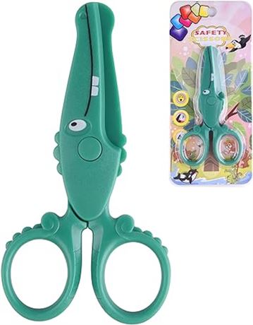ASTARON Kids Safety Scissors, Cute Crocodile Shape Design Kids Preschool Trainin