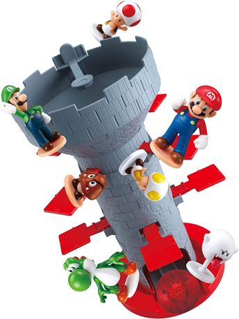 Epoch Games Super Mario Blow Up! Shaky Tower Balancing Game, Tabletop Skill