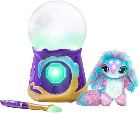 Magic Mixies Magical Misting Crystal Ball with Interactive 8 inch Blue Plush Toy