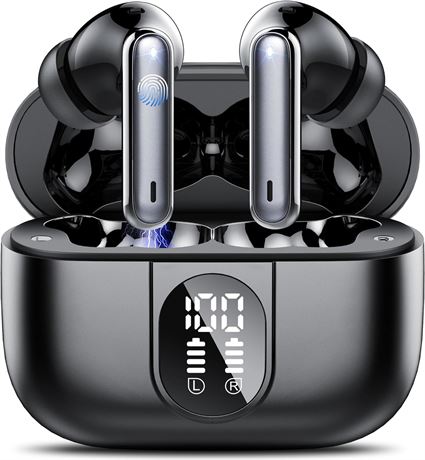 Csasan Wireless Earbuds, Bluetooth 5.3 Headphones HiFi Stereo