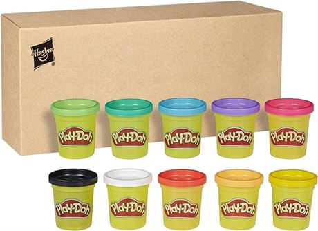 Play-Doh Modeling Compound 10-Pack Case of Colors, Assorted 2 oz. Cans, Multicol