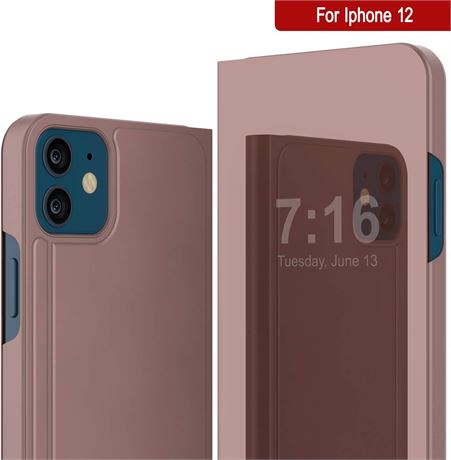 iPhone 12 & iPhone 12 Pro (6.1") (2020) (Rose Gold) - Punkcase Reflector Case