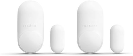 2 Pack ecobee Smart Sensor for Doors & Windows - Wifi Contact Sensor for Home