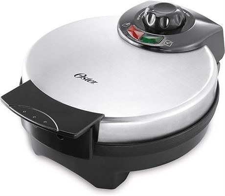 Oster Belgian Waffle Maker, 8", Stainless Steel