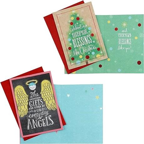 Hallmark Christmas Cards Assortment for Teachers or Babysitters 5 Pack